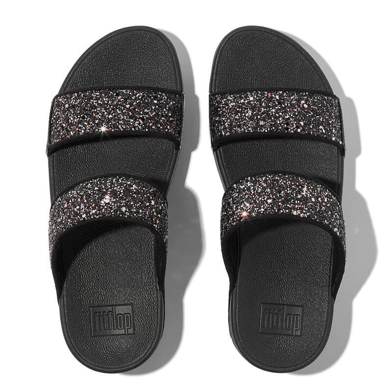 FITFLOP FitFlop Lulu Multi-Tonal Glitter Slides  ZWART MULTI 43