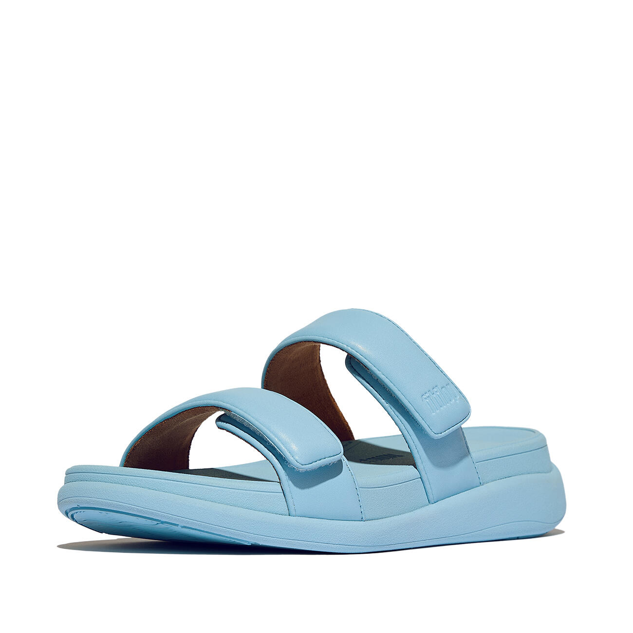 FITFLOP F-Mode Go Adjustable Flatform Two-Bar Slides Blauw  BONDI-BLAUW 40 6/7