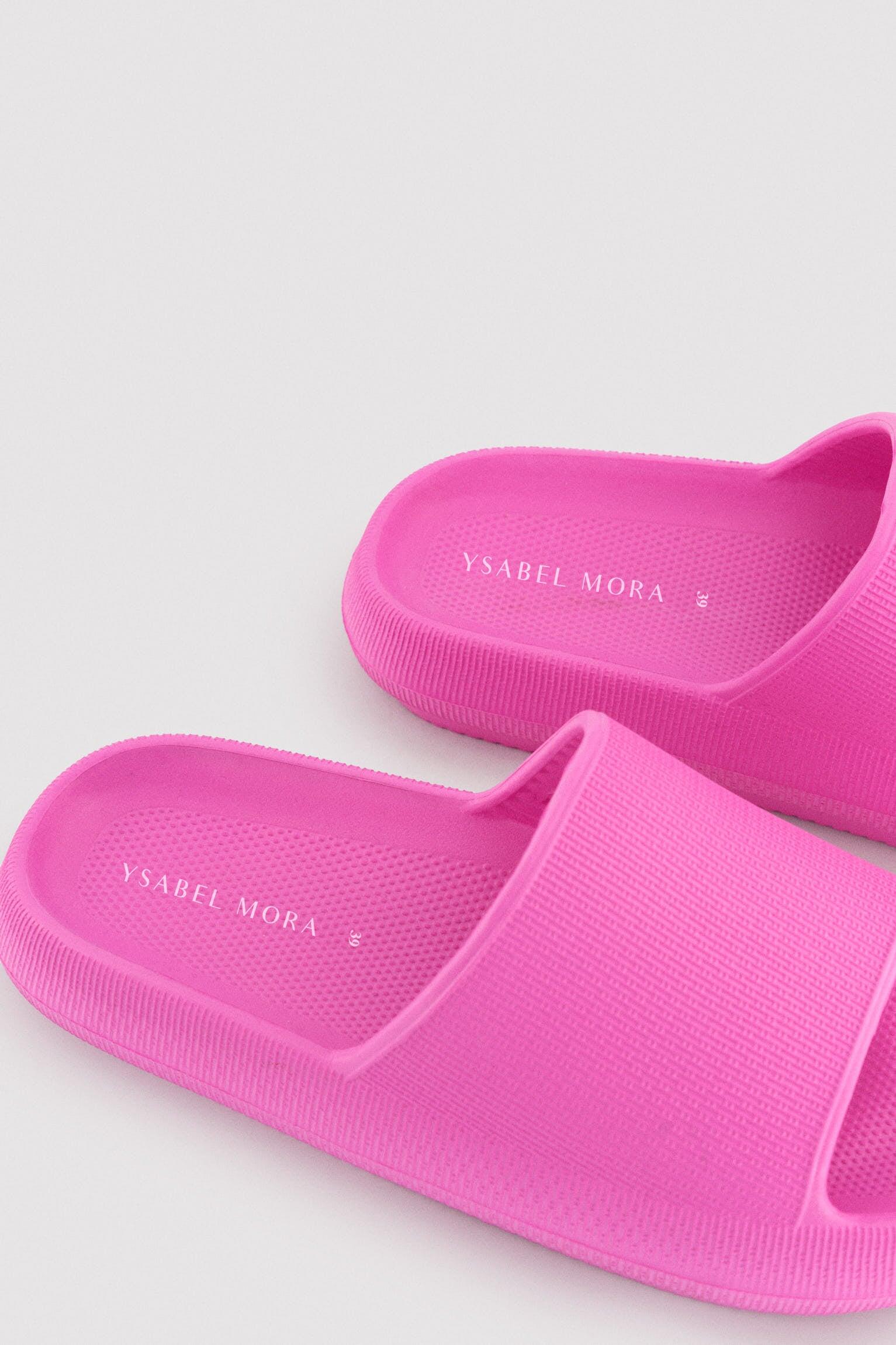 tongs de plage roses, légères, ultra confortables et antidérapantes 3/3