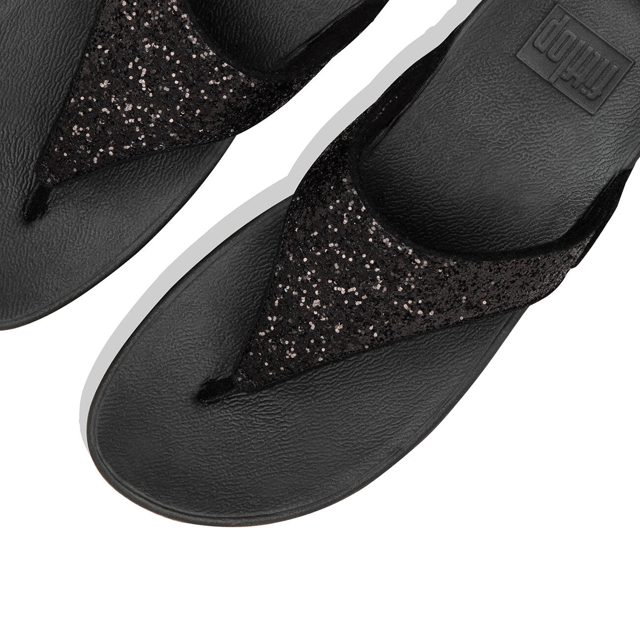 FITFLOP FitFlop Lulu Glitter Toe-Thongs PU Glitter  ZWART GLITTER 38 4/7