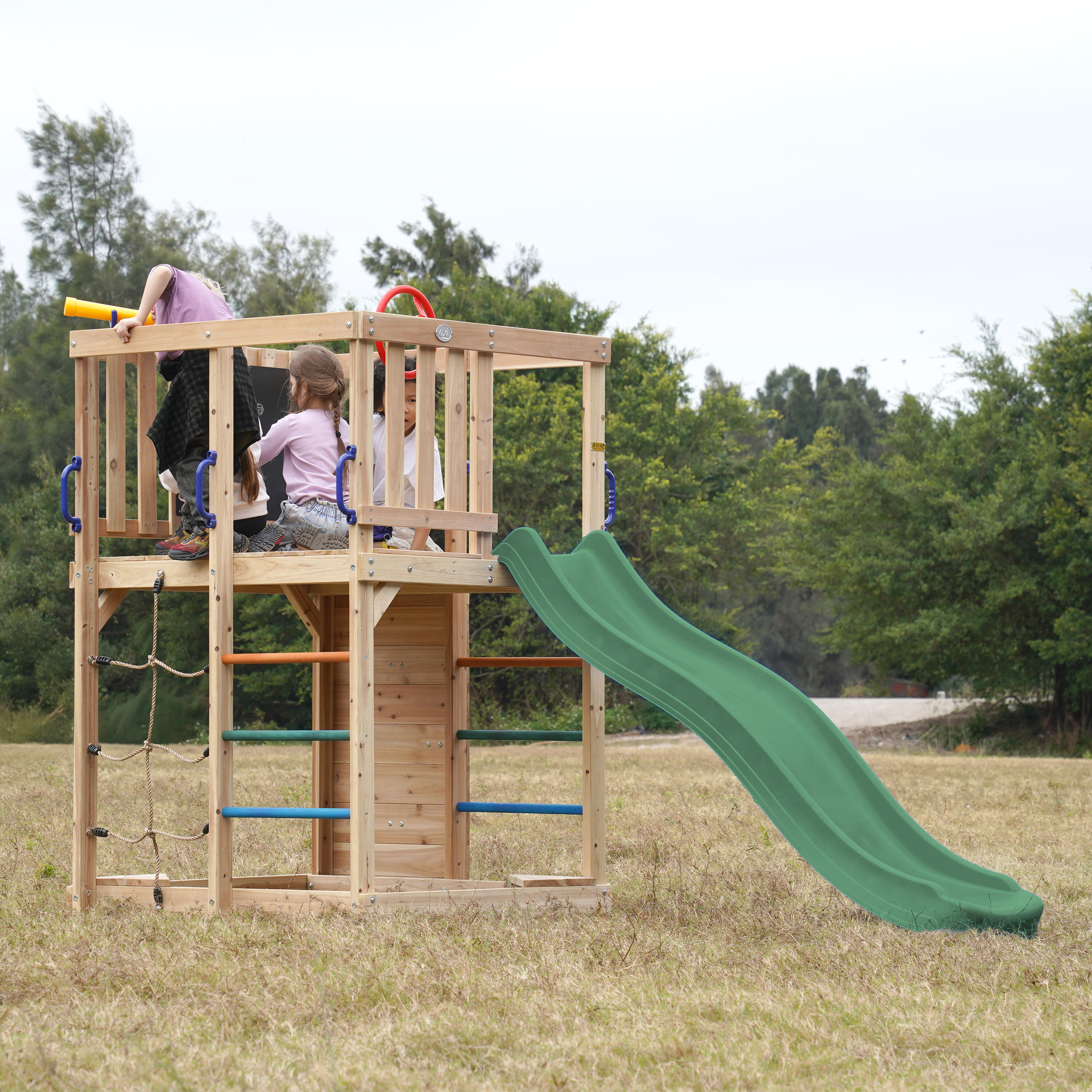 Aire de Jeux - Structure d'escalade, AXI Sam, Toboggan Vert 4/7