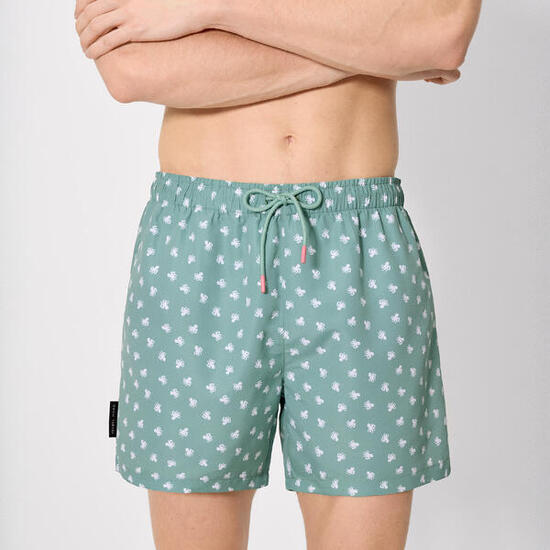 Maillot de bain une pièce à imprimé pieuvre verte