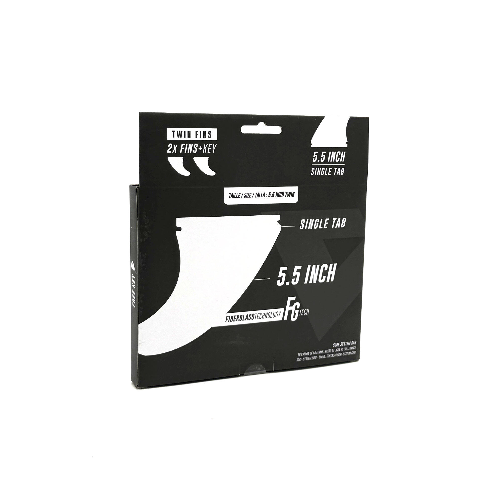 VICTORY - Twin Fins Set Fiberglass - Futures Compatible - Khaki 3/3