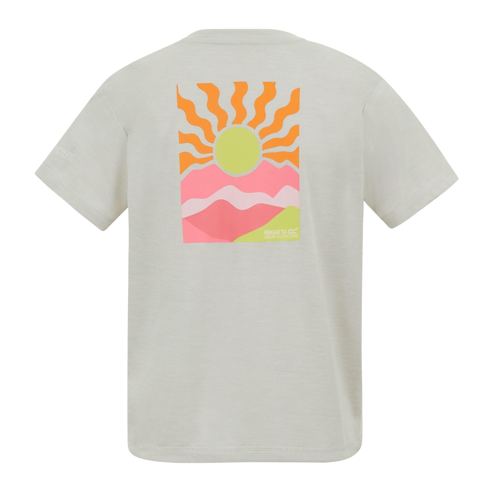 Camiseta Aria Diseño Amanecer para Niños/Niñas Gris Amanecer Jaspeada 2/5