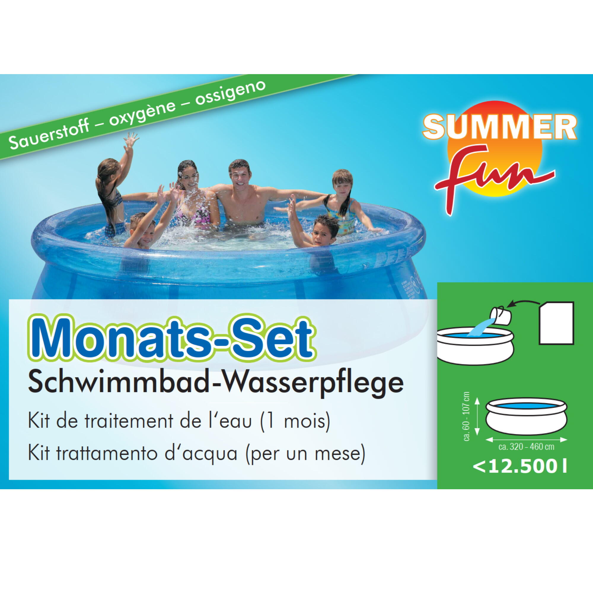 Monats-Set Sauerstoff - Schwimmbad-Wasserpflege - 0,86 kg 3/4