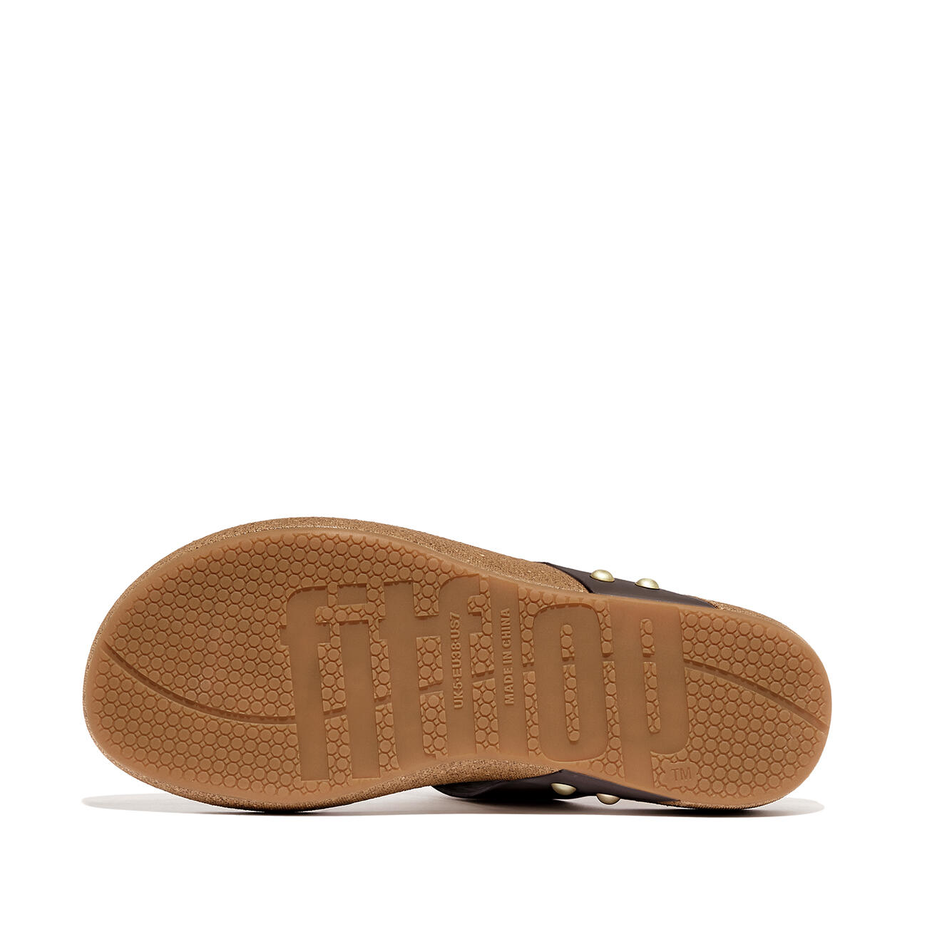 FITFLOP FitFlop Iqushion Leather Toe-Post Sandals  CHOCOLADEBRUIN 38 4/7