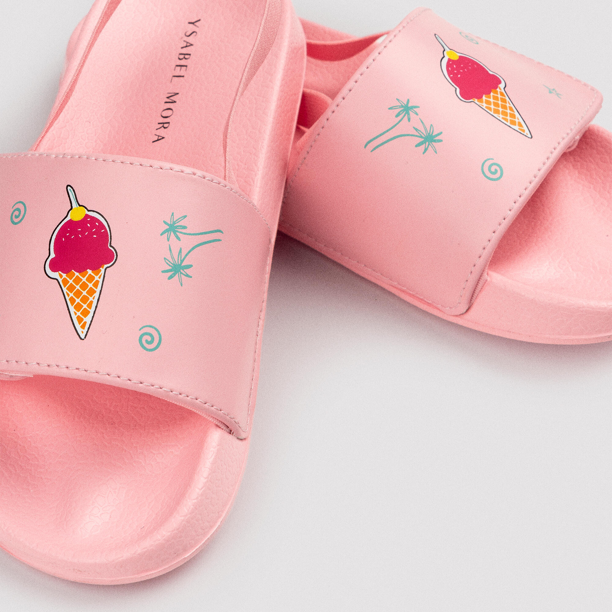 Tongs pour enfants avec fermeture Velcro et motif glace 3/3