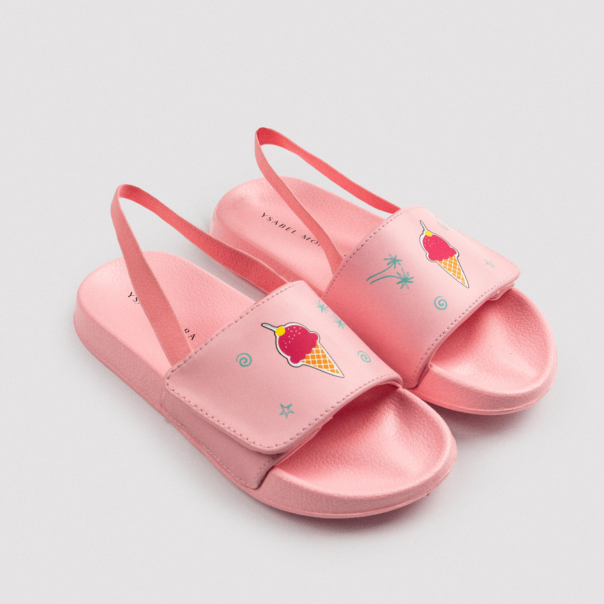Tongs pour enfants avec fermeture Velcro et motif glace 2/3