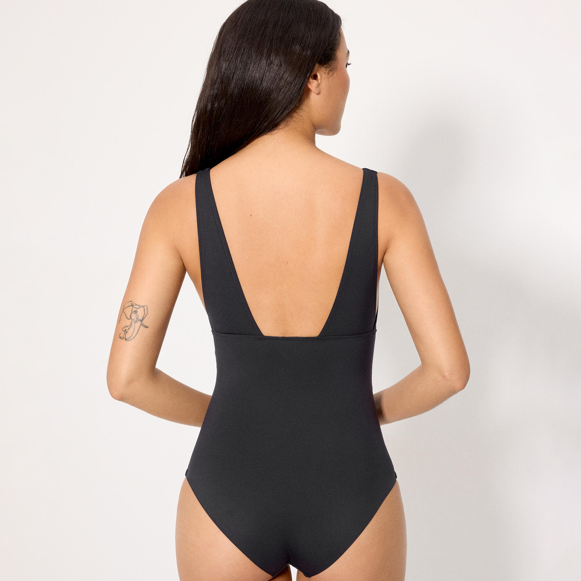 Maillot de bain amincissant gainant, noir, bonnet B 2/5