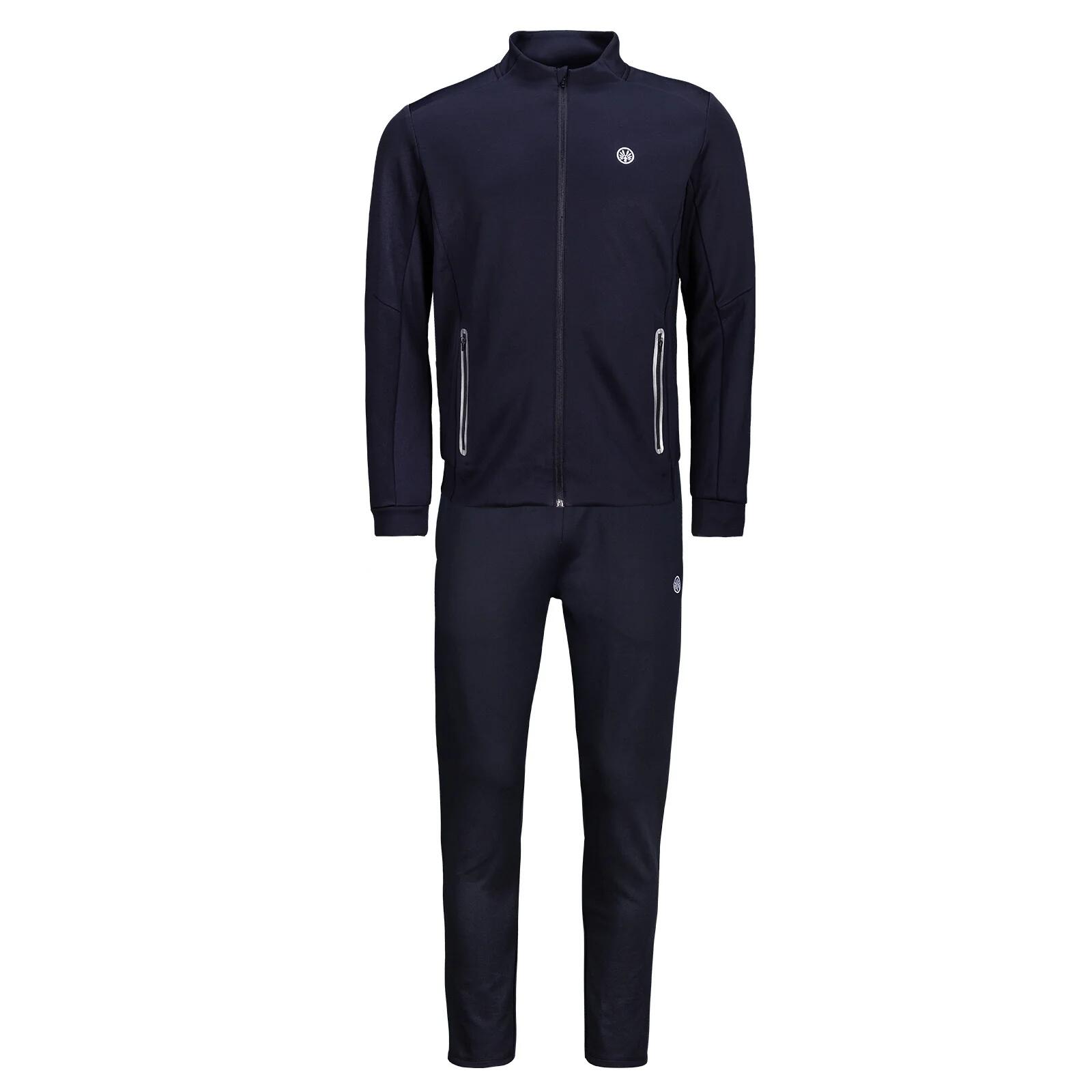 Heren Trainingsjack – Ademend Sportjack, Marineblauw 3/4