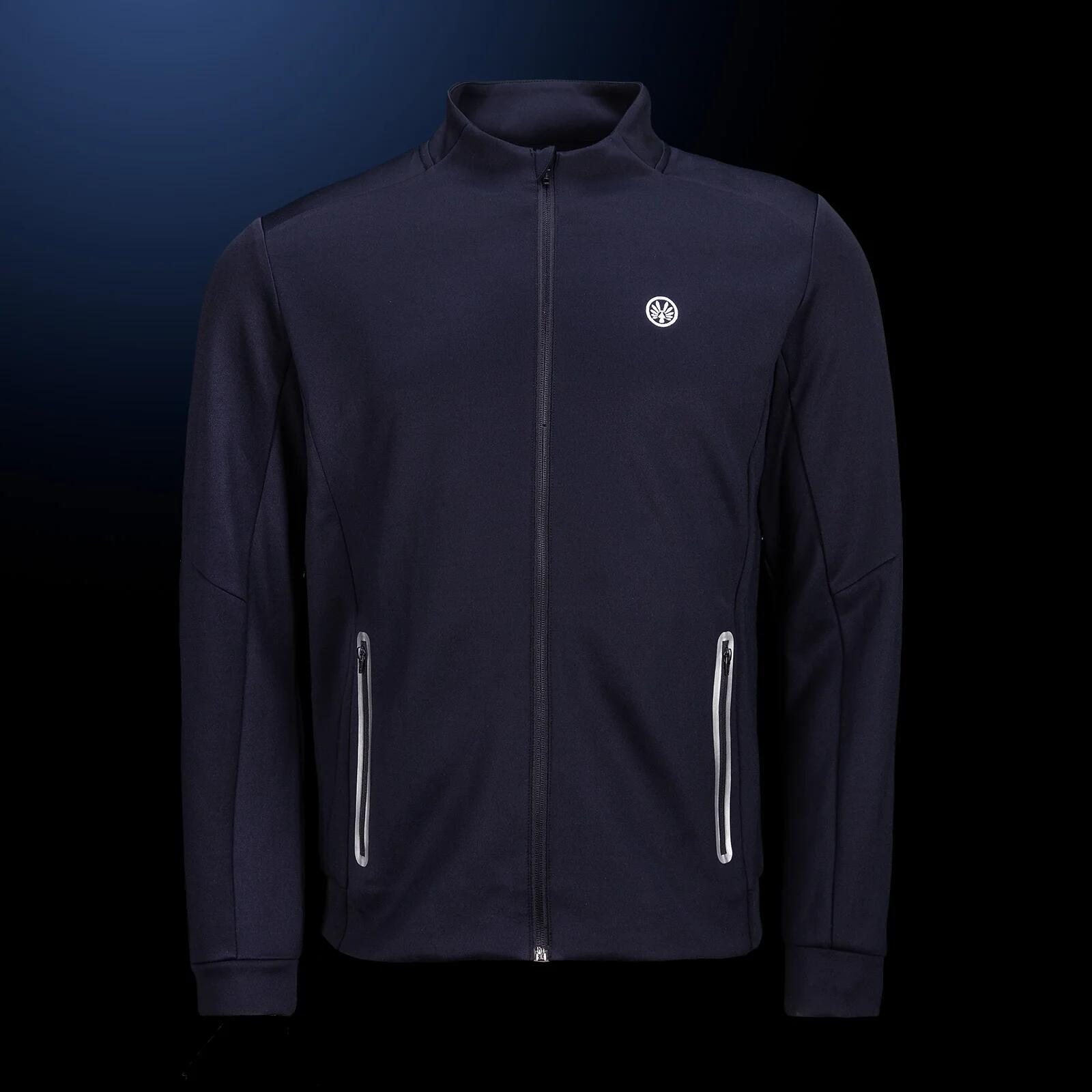 Heren Trainingsjack – Ademend Sportjack, Marineblauw 2/4