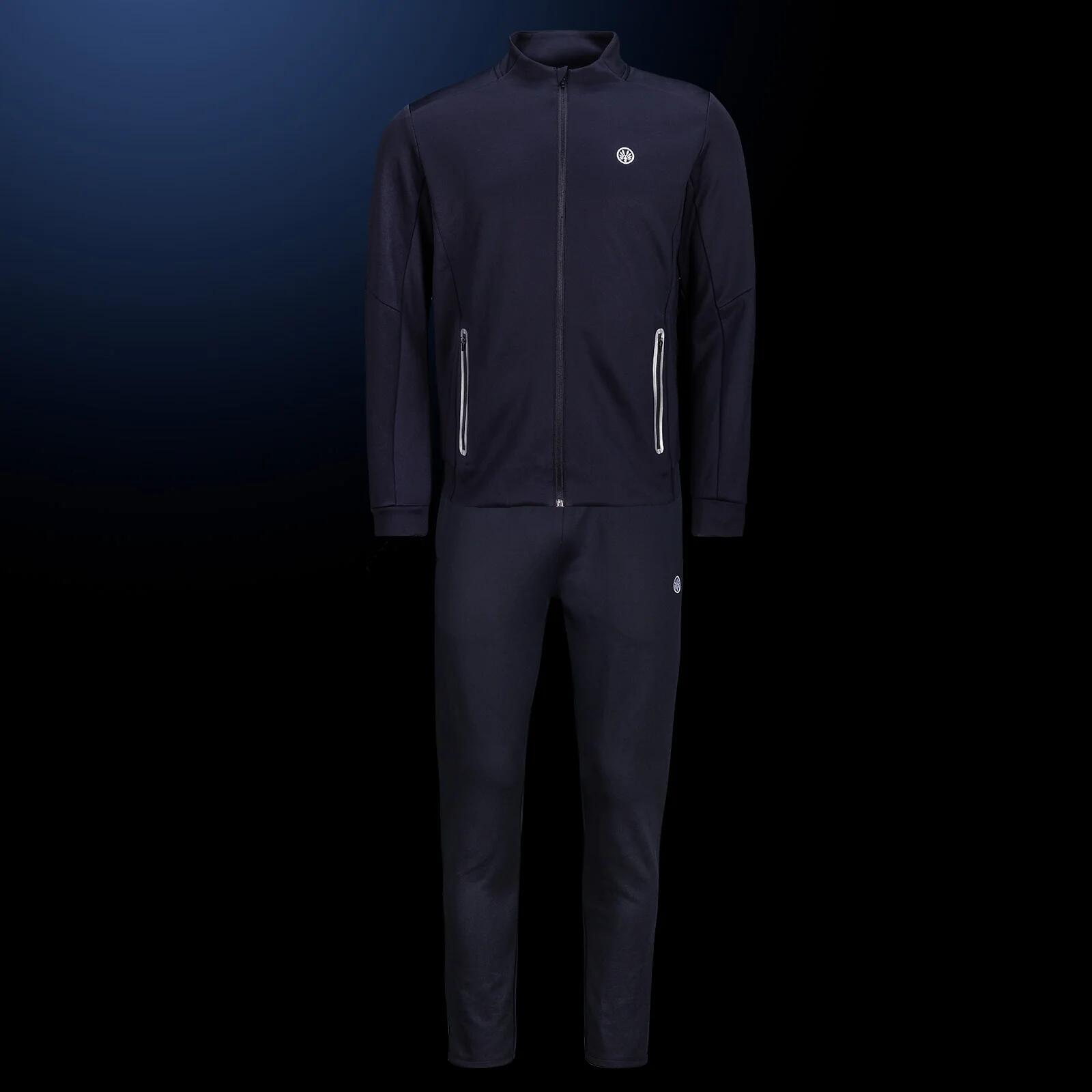 Heren Trainingsjack – Ademend Sportjack, Marineblauw 4/4