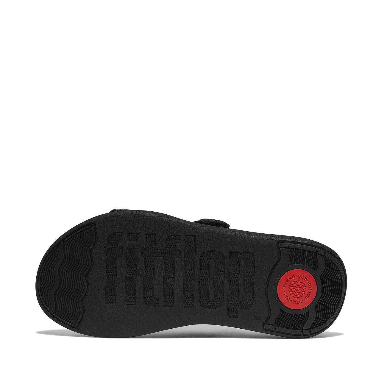 FITFLOP F-Mode Go Adjustable Flatform Two-Bar Slides Zwart  GEHEEL ZWART 40 4/7