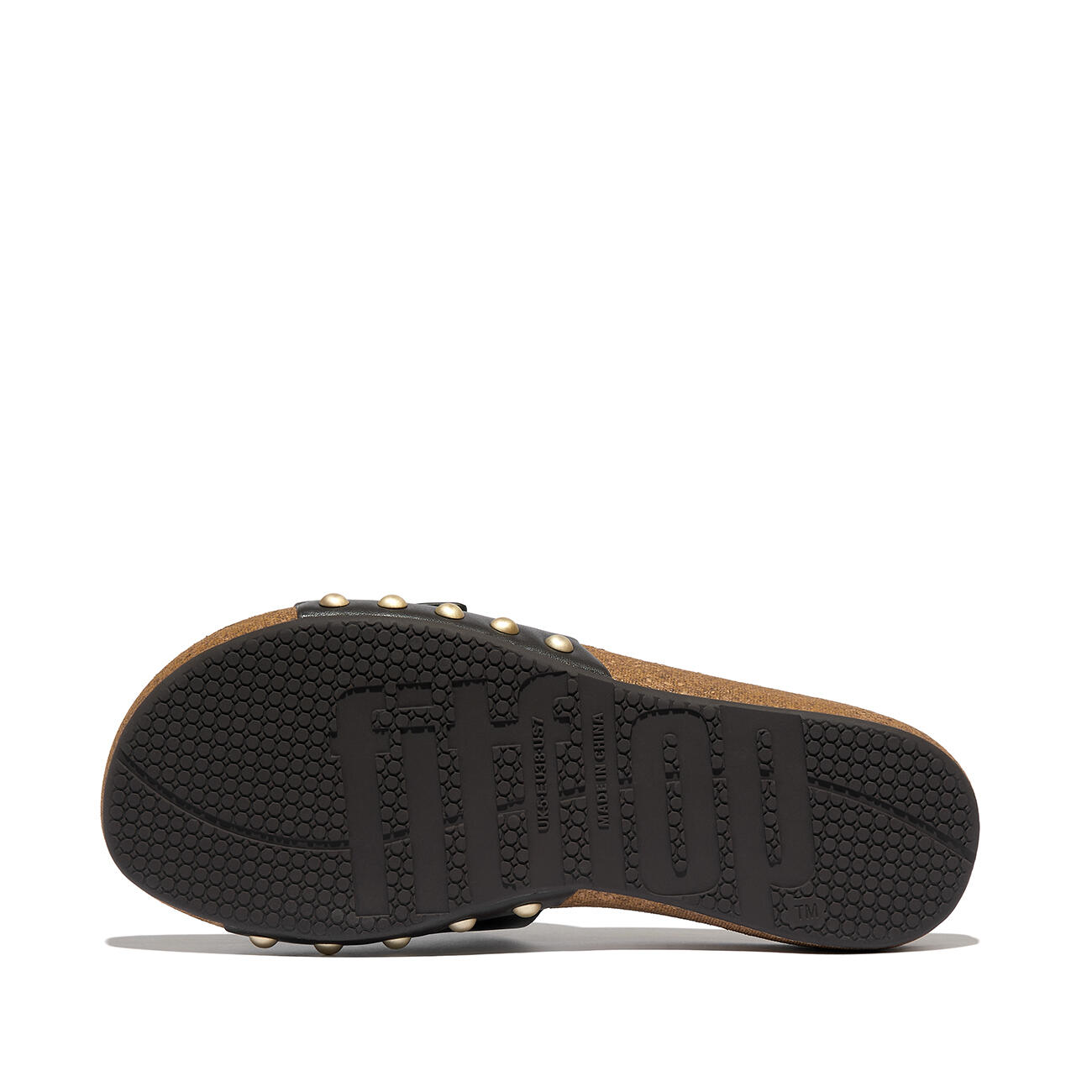 FITFLOP FitFlop Iqushion Adjustable Buckle Leather Slides  CHOCOLADEBRUIN 37 4/7