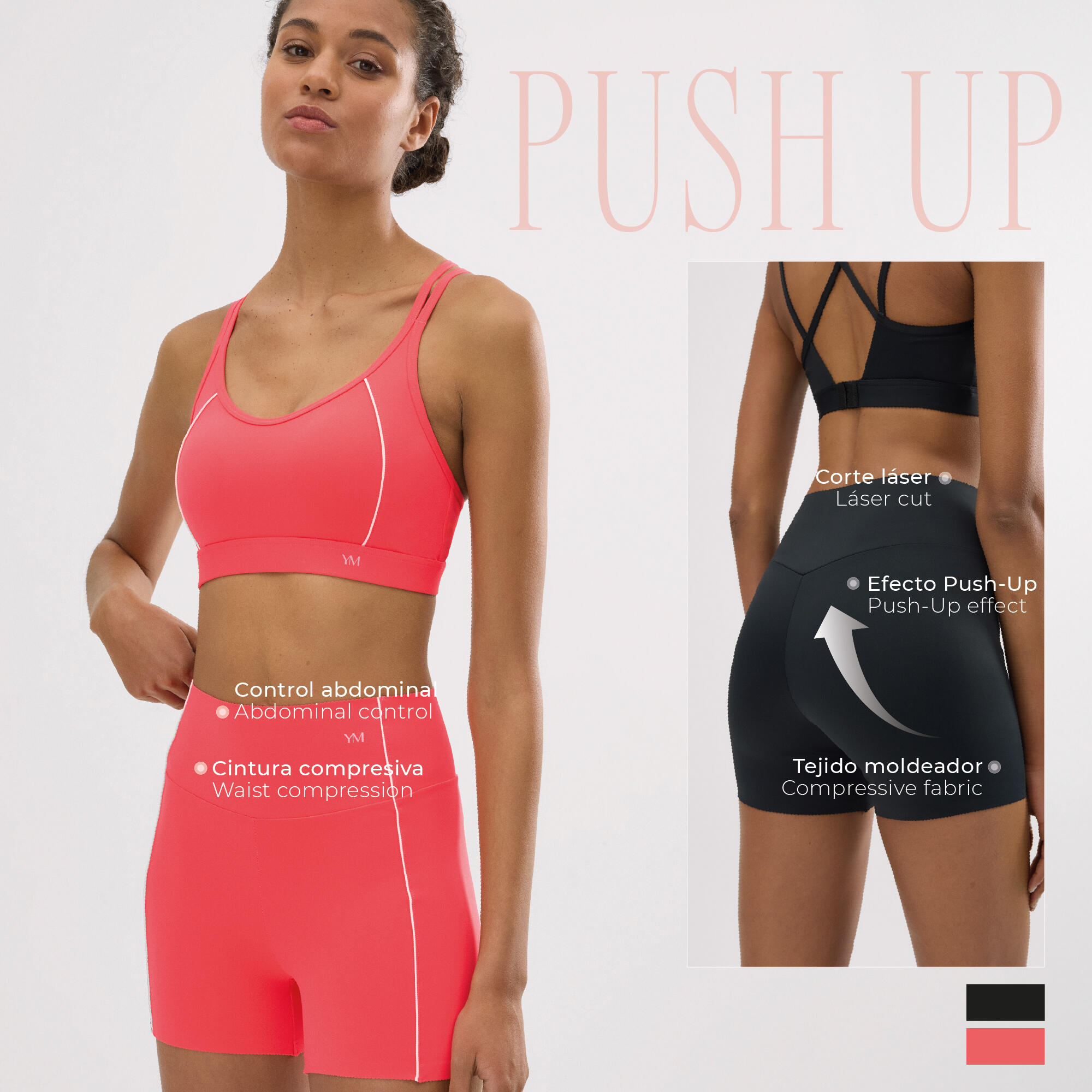 Leggings deportivos Compressive cortos efecto push-up negro 6/6