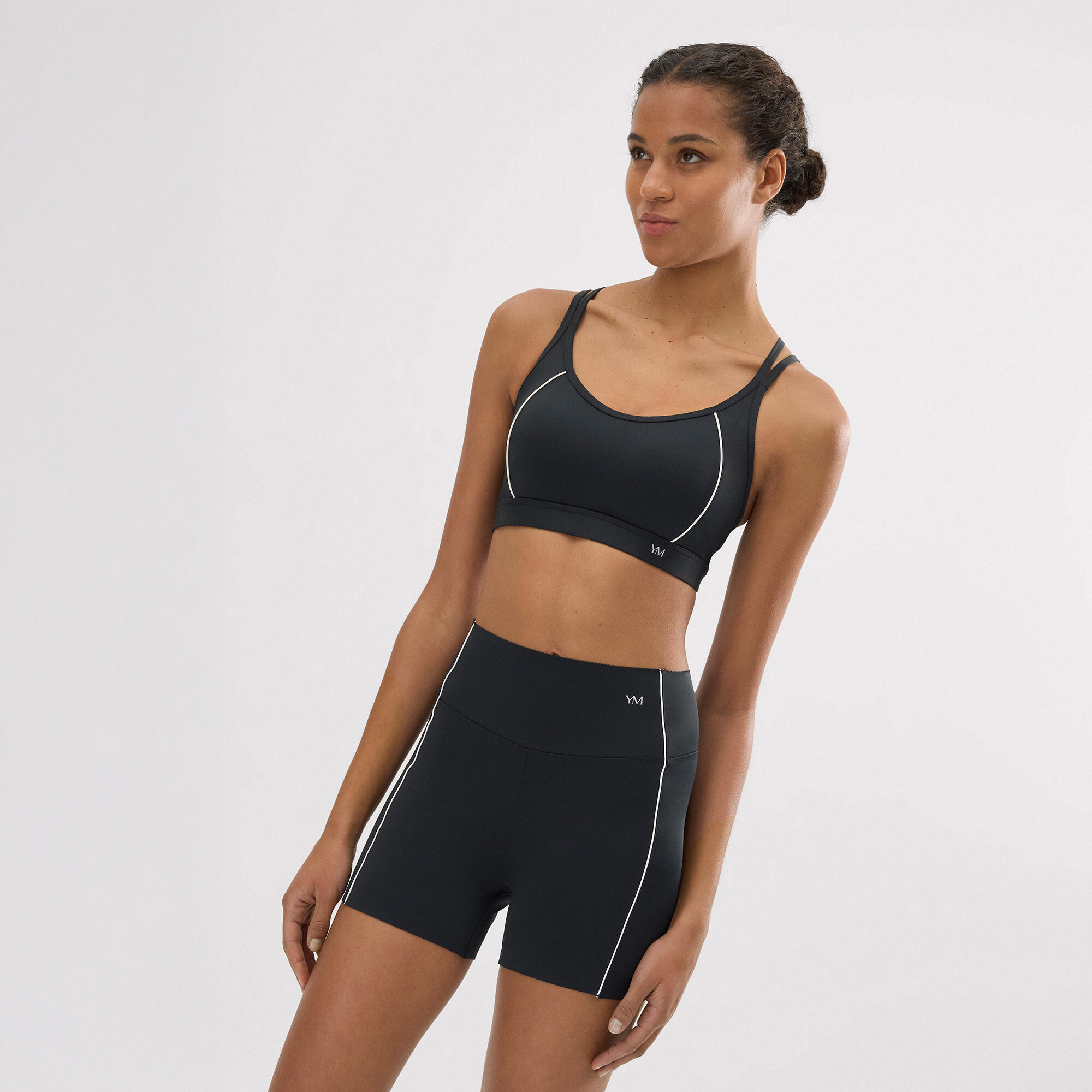 Leggings deportivos Compressive cortos efecto push-up negro 3/6