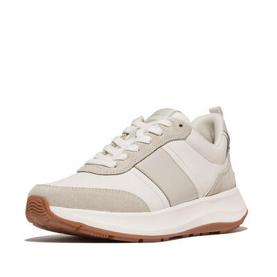 Fitflop fitflop f-mode flow sneaker - leather & suede mix urban wit mix 38