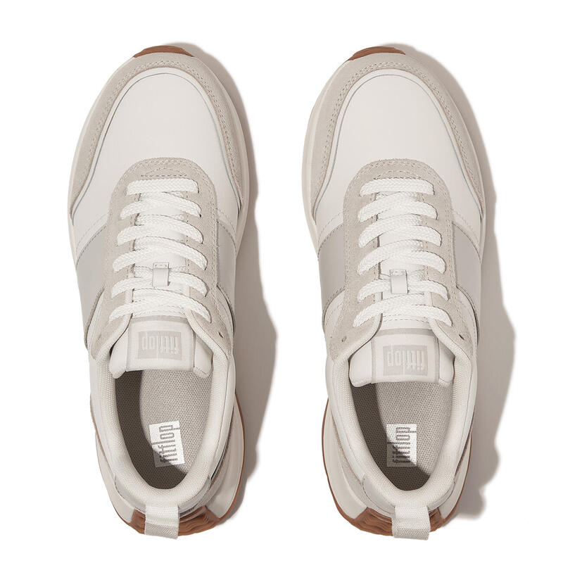FITFLOP FitFlop F-Mode Flow Sneaker - Leather & Suede Mix  URBAN WIT MIX 37