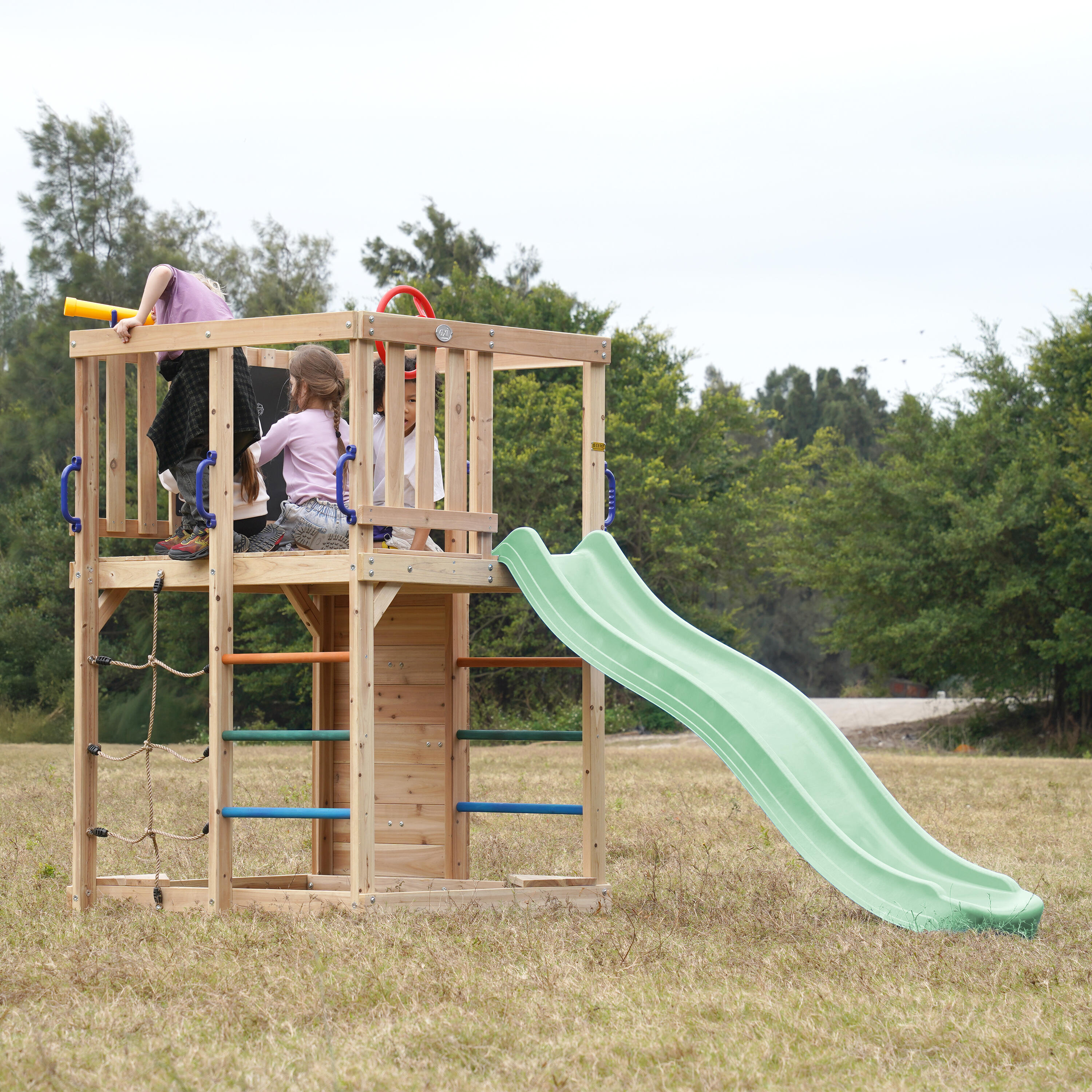 Aire de Jeux - Structure d'escalade, AXI Sam, Toboggan Vert Pastel 4/7
