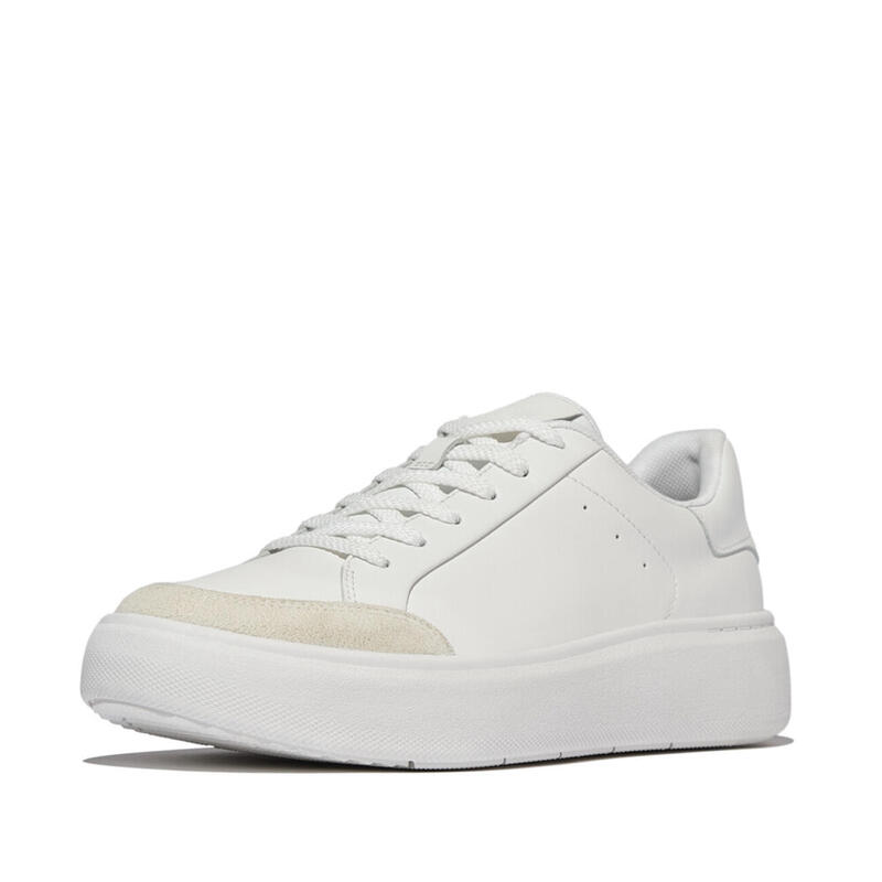 FITFLOP FitFlop Rtg Leather/Suede Sneakers  WIT 37