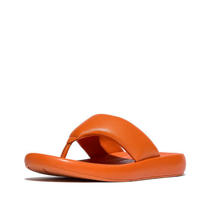 FITFLOP FitFlop Iqushion D-Luxe Padded Leather Toe-Post Sandals SATSUMA 36
