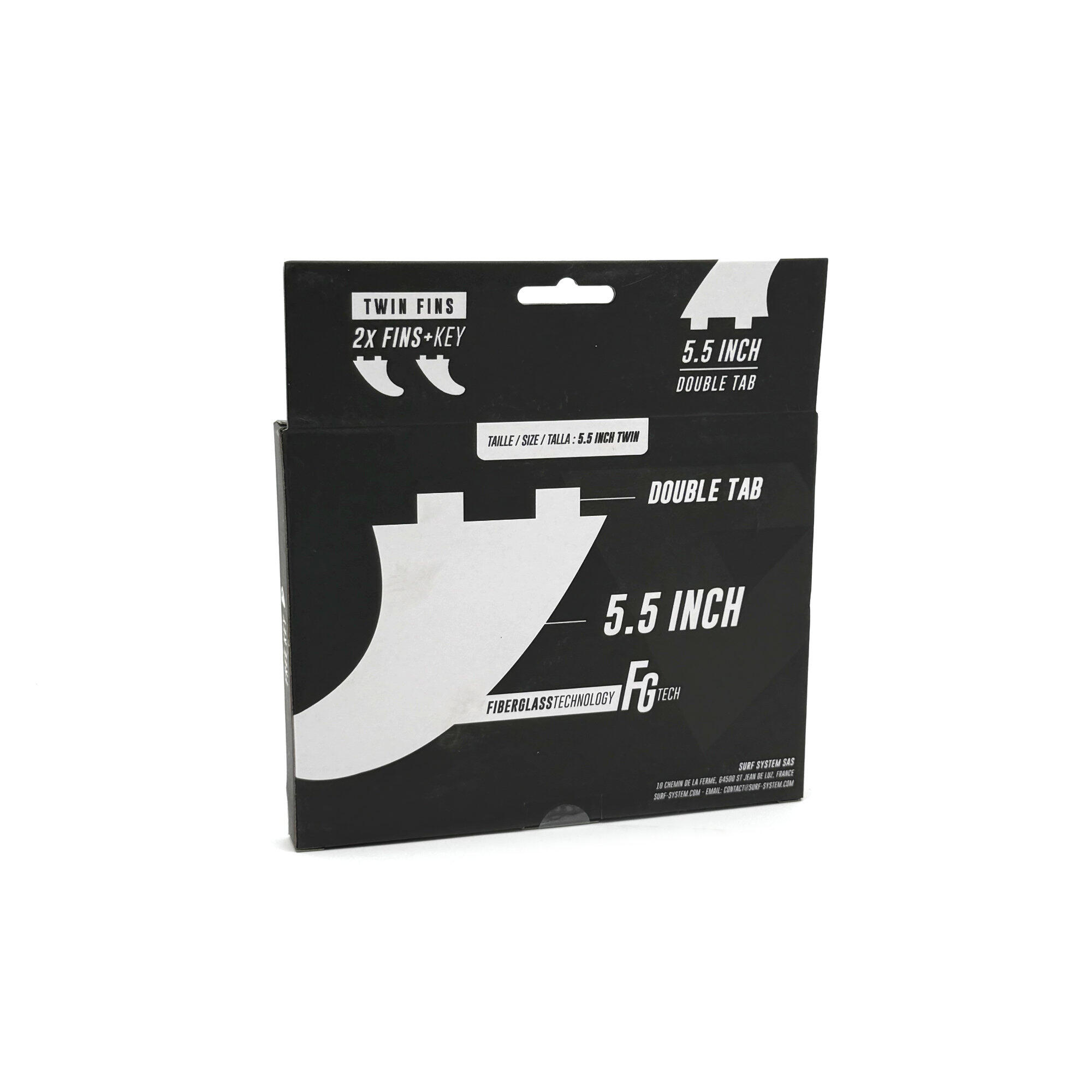 VICTORY - Twin Fins Set Fiberglass - FCS Compatible - Plum 3/3
