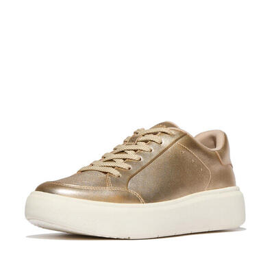 Fitflop fitflop rtg metallic-leather sneakers goud 42