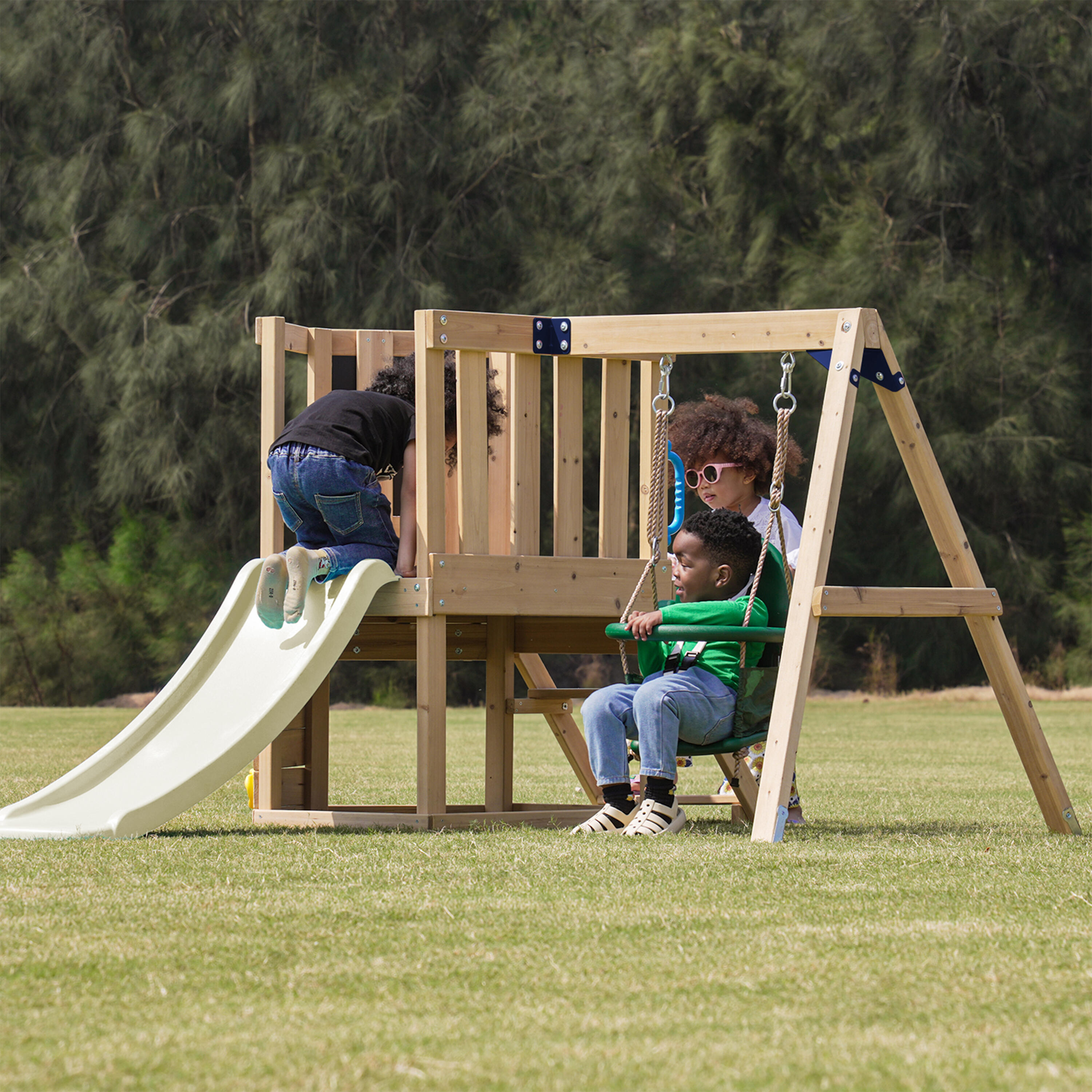 Mini Aire de Jeux - AXI Timo - Toboggan Crème 3/7