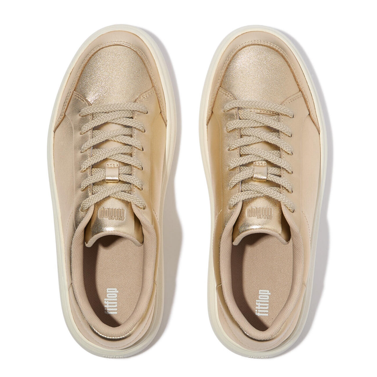 Damen Sneaker aus metallic Leder FitFlop Rtg 5/7