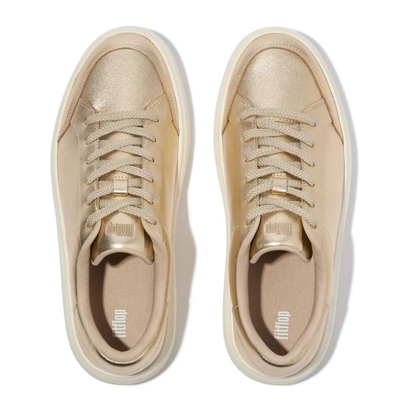 FITFLOP FitFlop Rtg Metallic-Leather Sneakers  GOUD 42