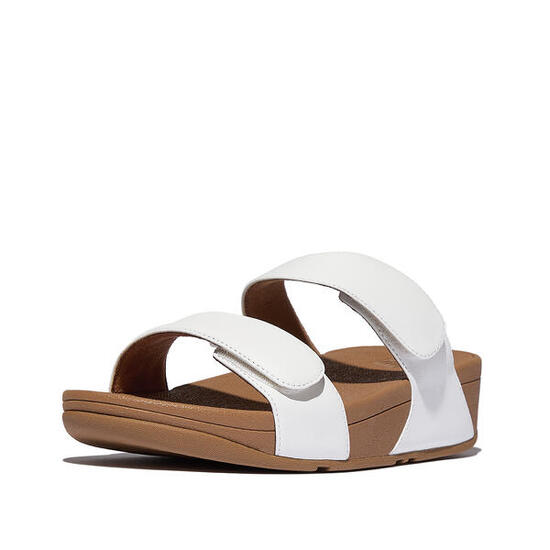 FITFLOP FitFlop Lulu Adjustable Leather Slides GEHEEL ZWART 43