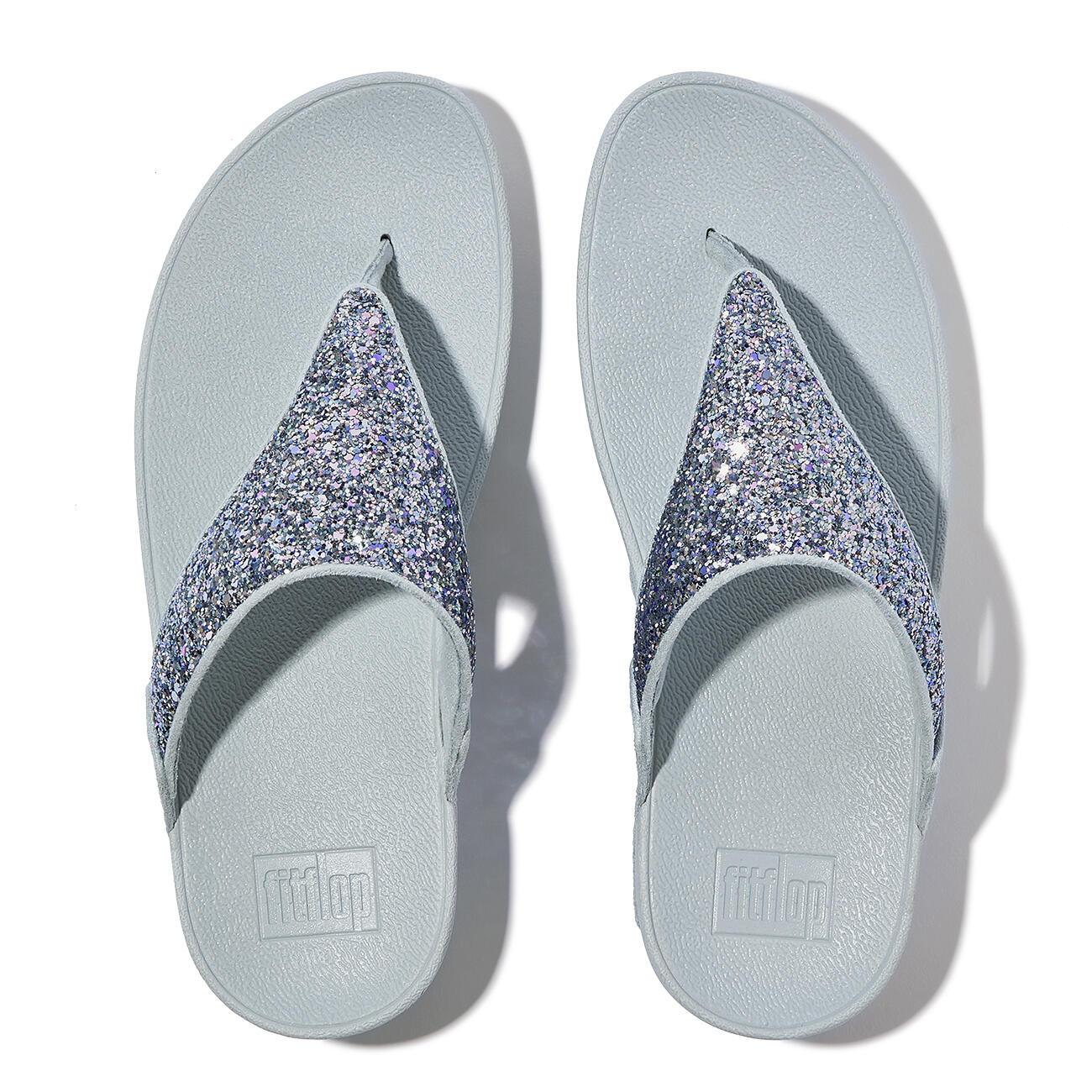 FITFLOP FitFlop Lulu Multi-Tonal Glitter Toe-Post Sandals  RUSTIG BLAUW 37 5/7