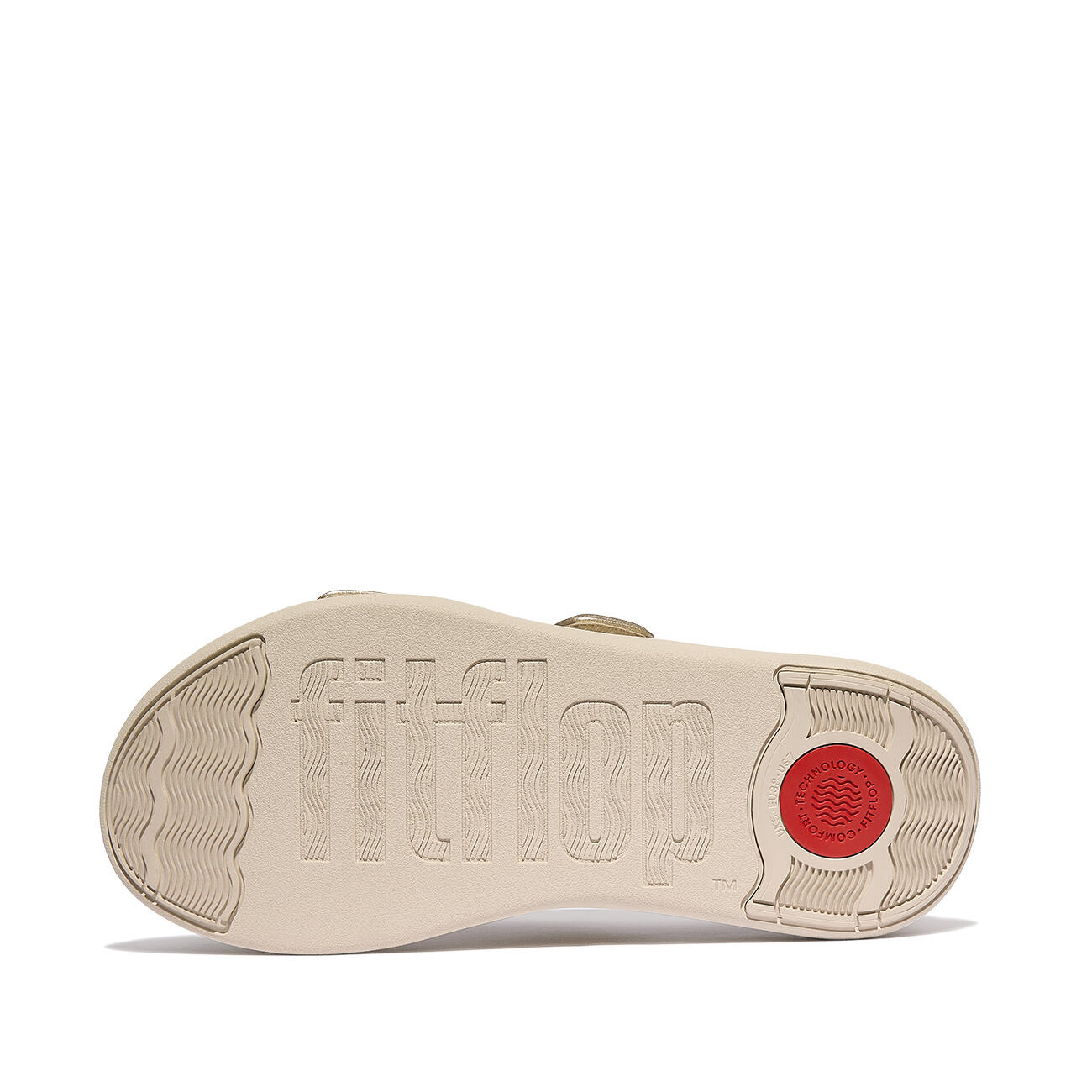 FITFLOP F-Mode Go Adjustable Flatform Two-Bar Slides  Goud  PLATINO 37 4/7