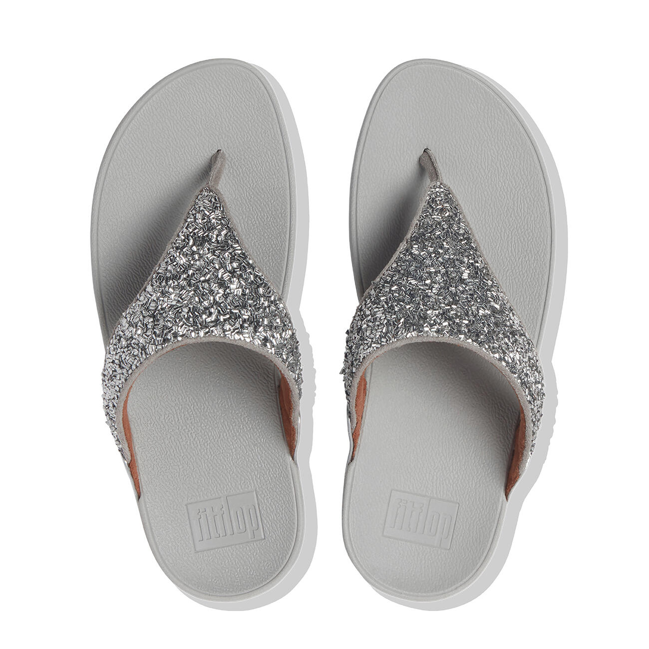 FITFLOP Lulu Shimmerfoil Toe-Thongs  ZILVER 40 3/6
