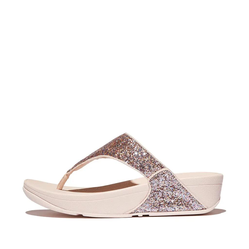FitFlop Lulu Multi-Tonal Glitter Toe-Post Sandals