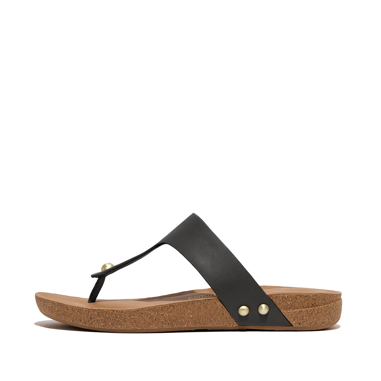 FITFLOP FitFlop Iqushion Leather Toe-Post Sandals  ZWART 41 3/7