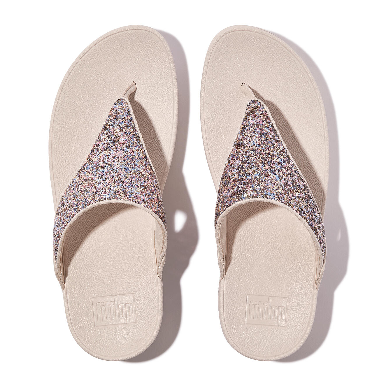 Sandalias de mujer FitFlop Lulu Multi-Tonal Glitter Toe-Post 5/7