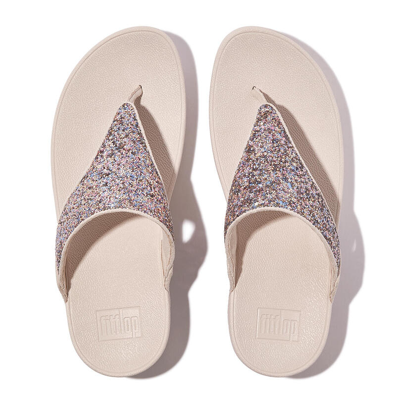 FITFLOP FitFlop Lulu Multi-Tonal Glitter Toe-Post Sandals  NAAKTROZE MIX 36
