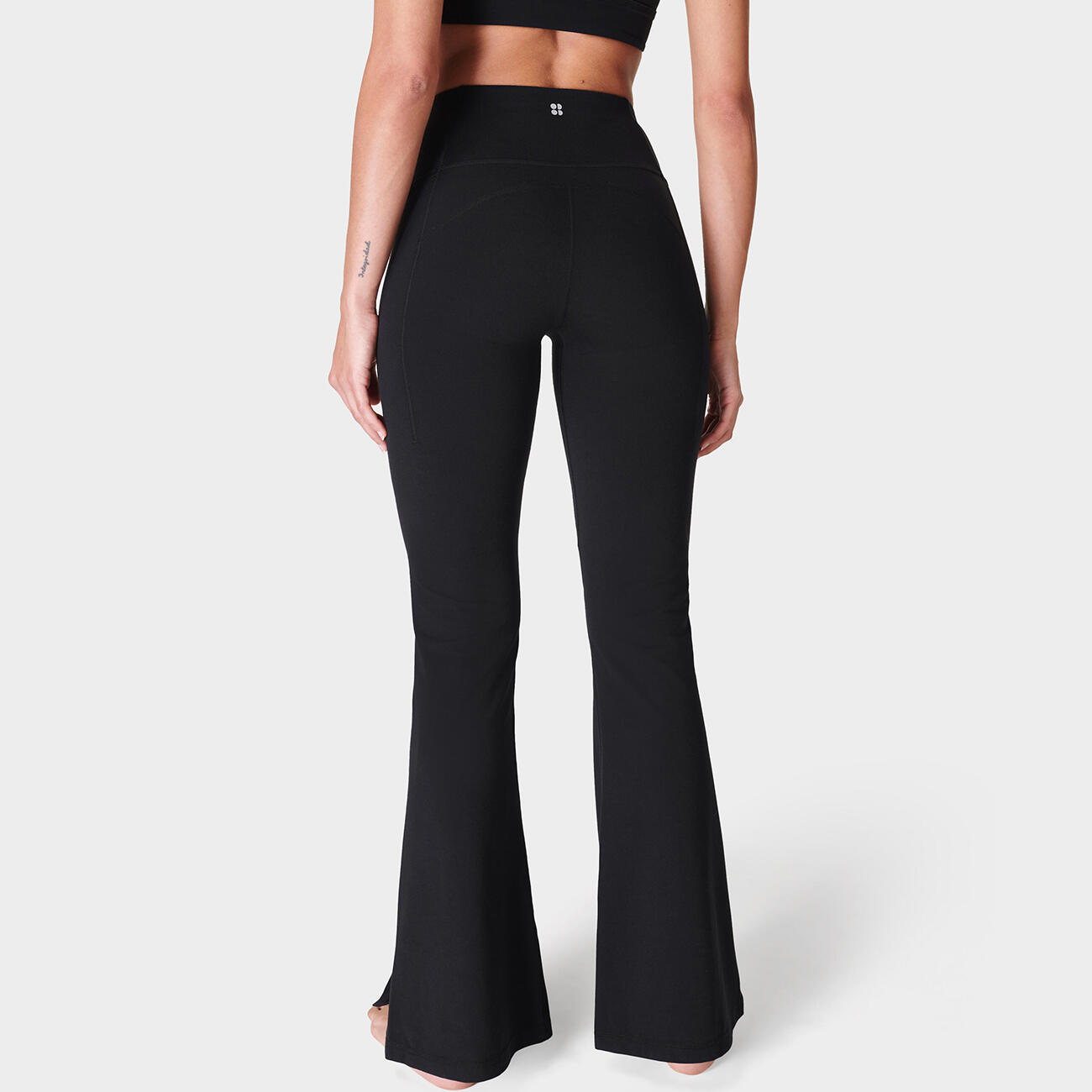 SWEATY BETTY Super Soft Flare Yoga Trousers  ZWART L 3/7