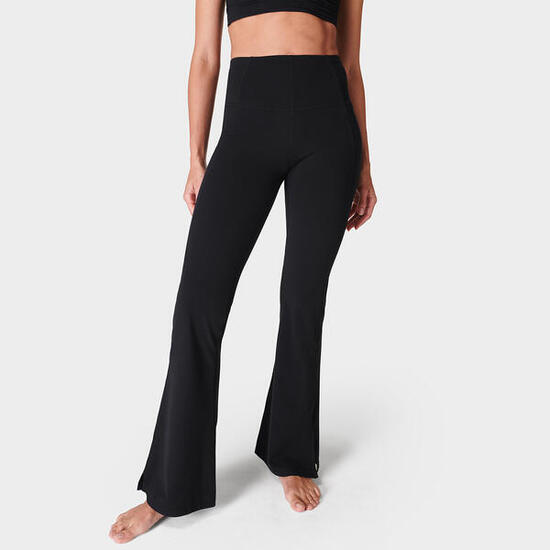 SWEATY BETTY Super Soft Flare Yoga Trousers Broek ZWART XL
