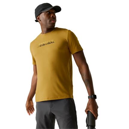 Tshirt Motif/style Montagne FINGAL Homme (Marron Bois)