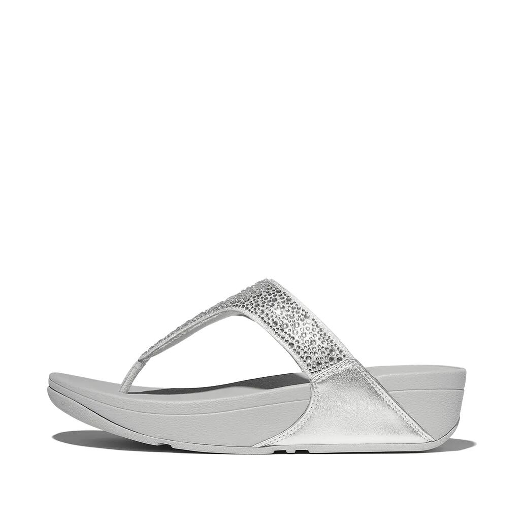 FitFlop Lulu Crystal-Mix Toe-Post Sandals