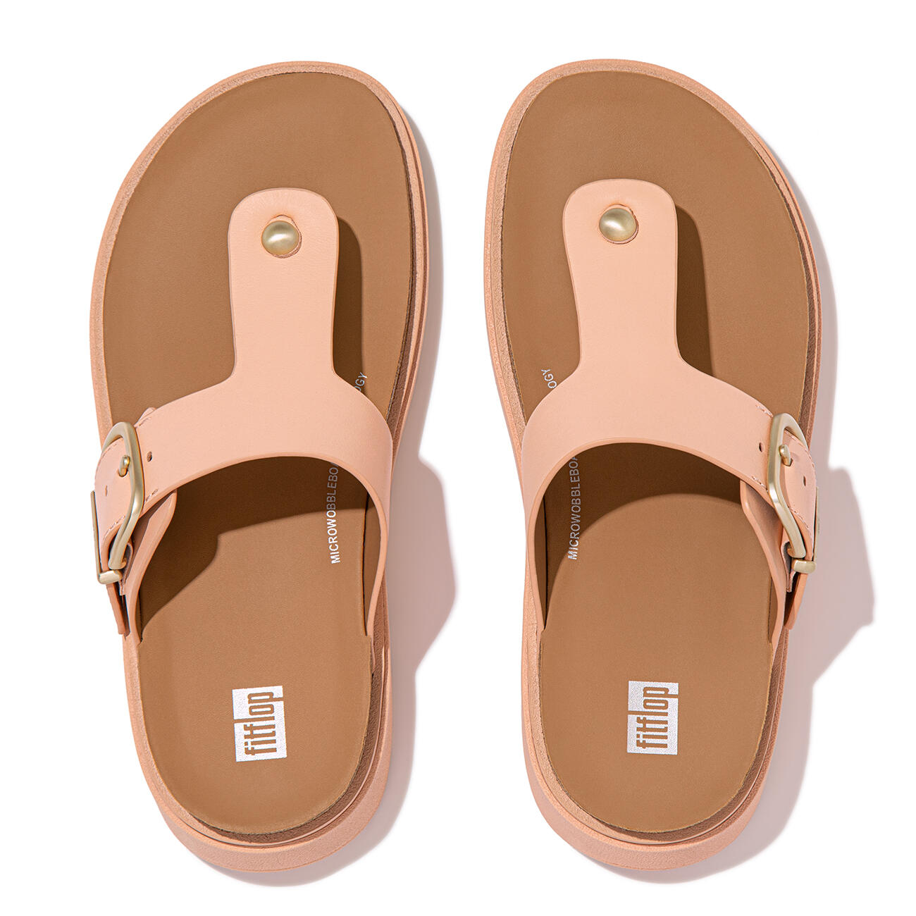 FITFLOP FitFlop Gen-FF Buckle Leather Toe-Post Sandals  BLUSH 37 5/7