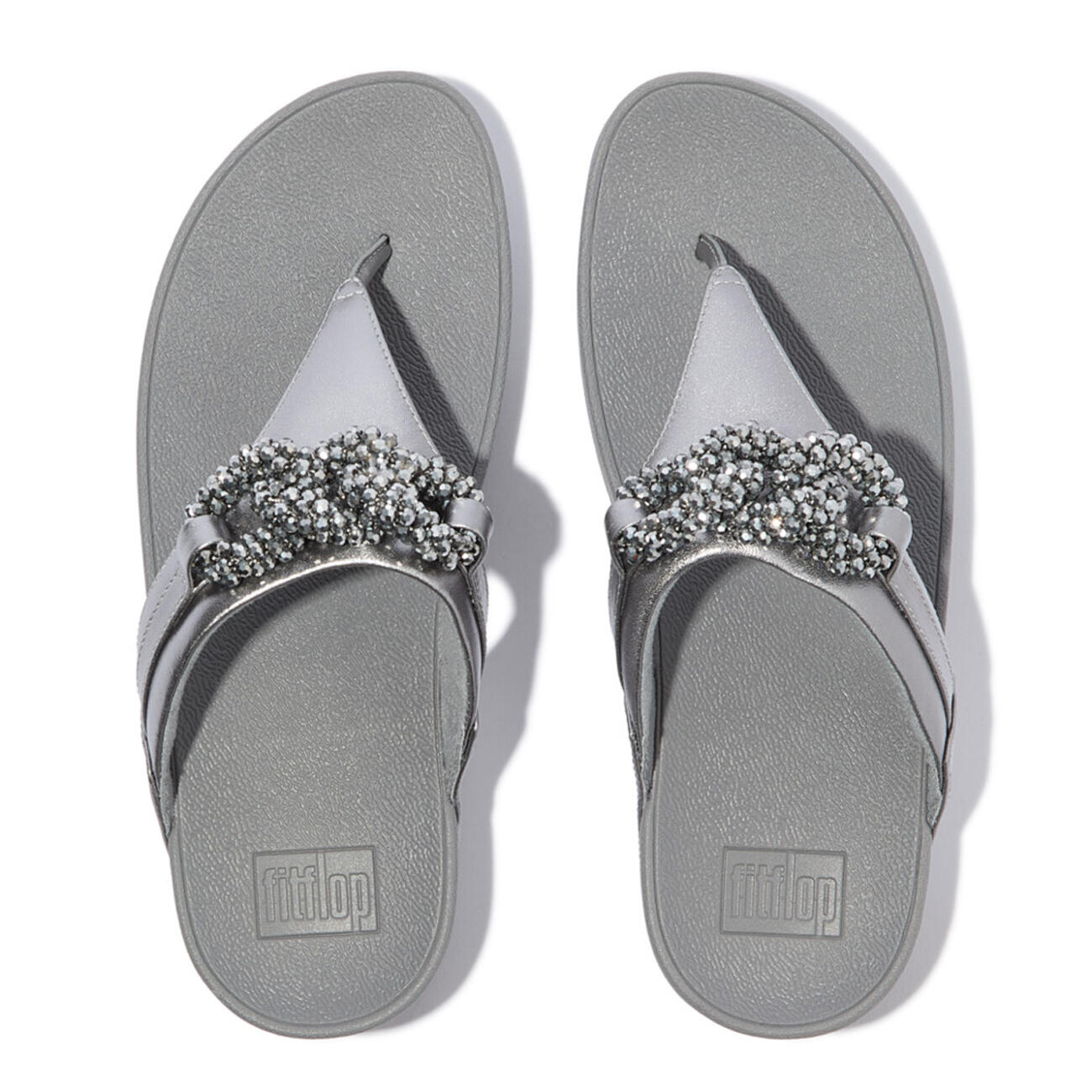 Sandales FitFlop Lulu cuir chaïne perlée 5/7