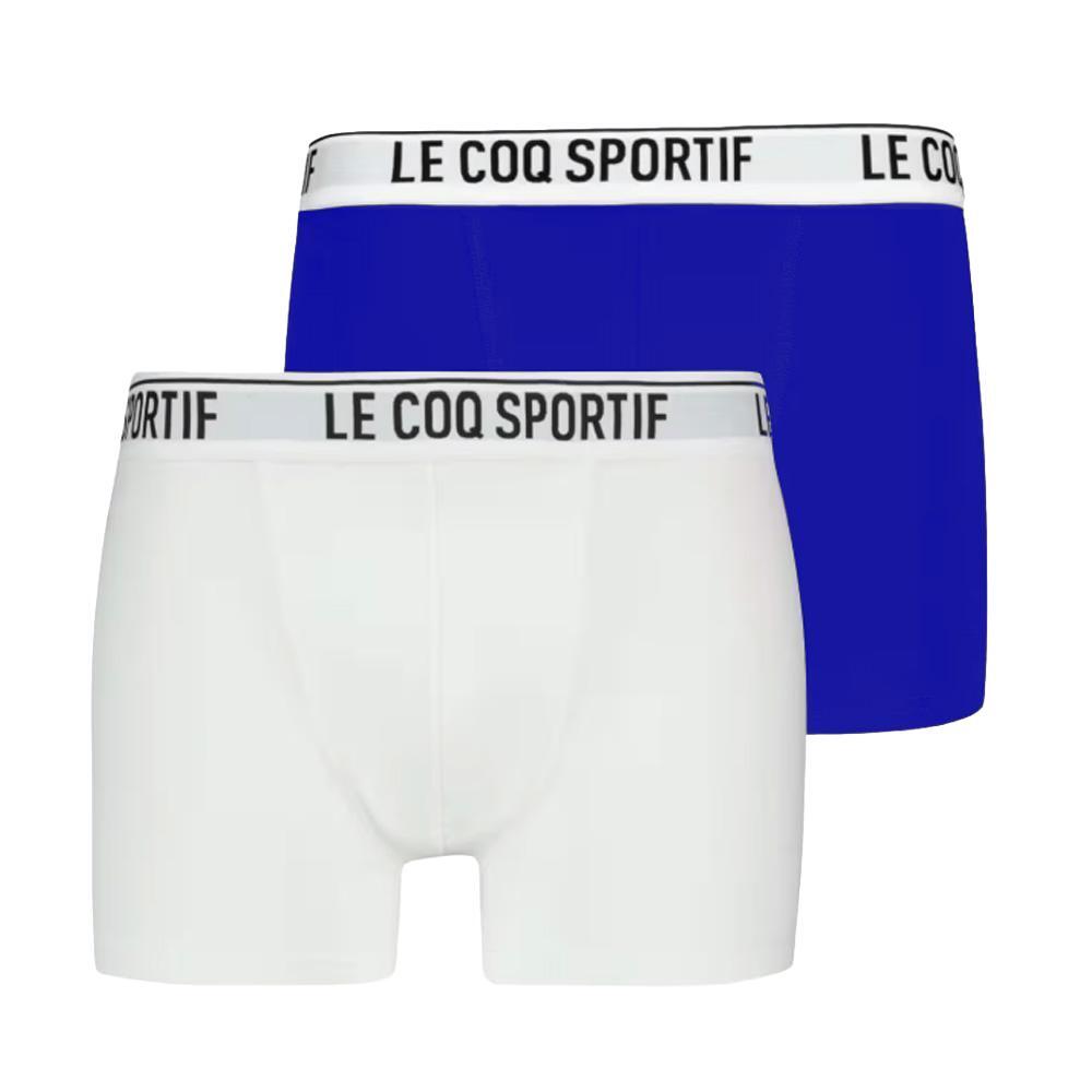 Men's Le Coq Sportif Camuset Blue/White Boxers - 2 Pack