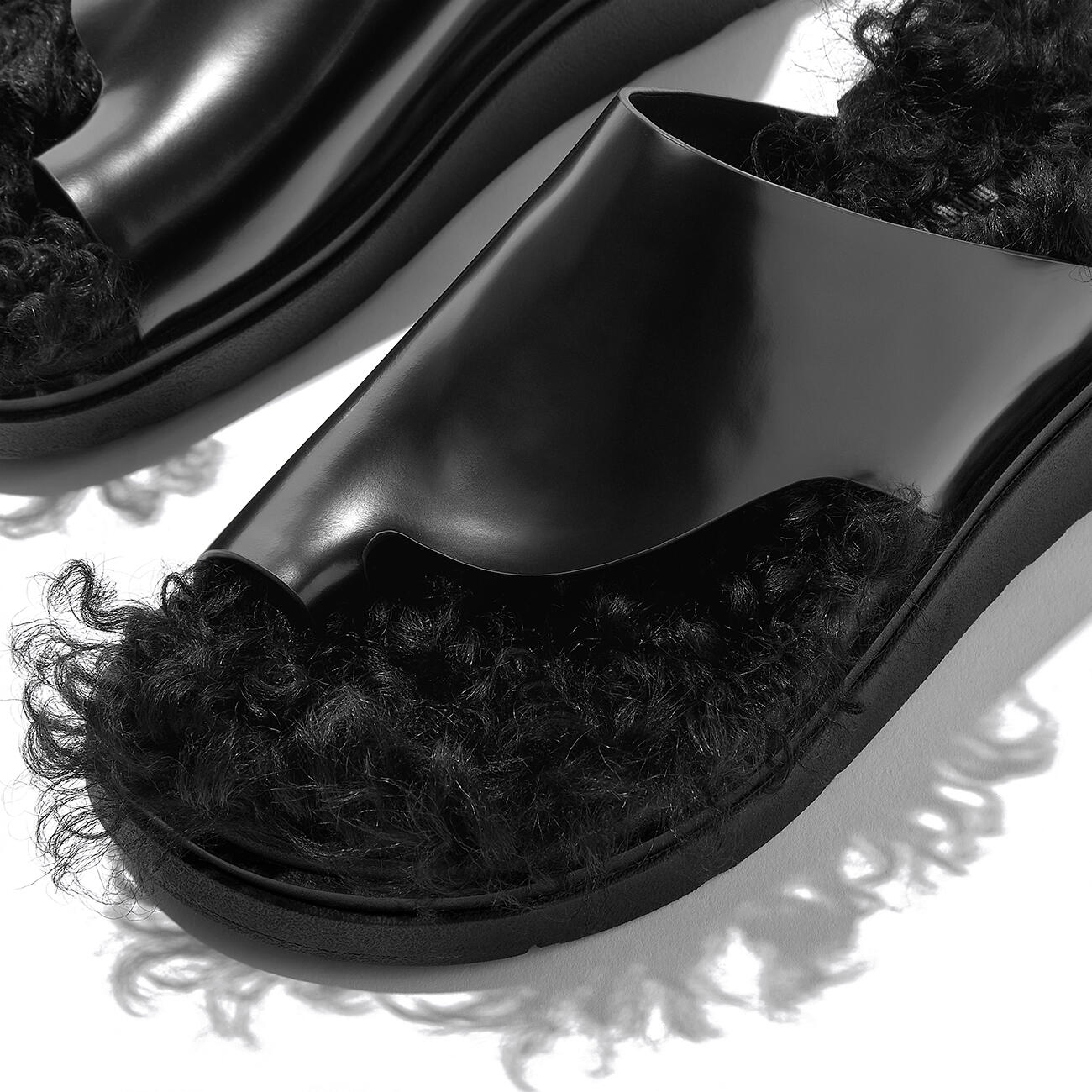 FITFLOP FitFlop Gen-FF X Roksanda Cut-Out Leather Slides  ZWART 40 5/7