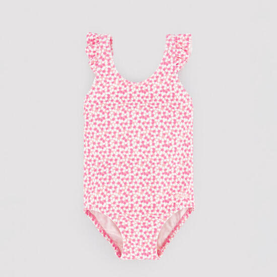 Maillot de bain bébé fille avec détails à volants et imprimé floral