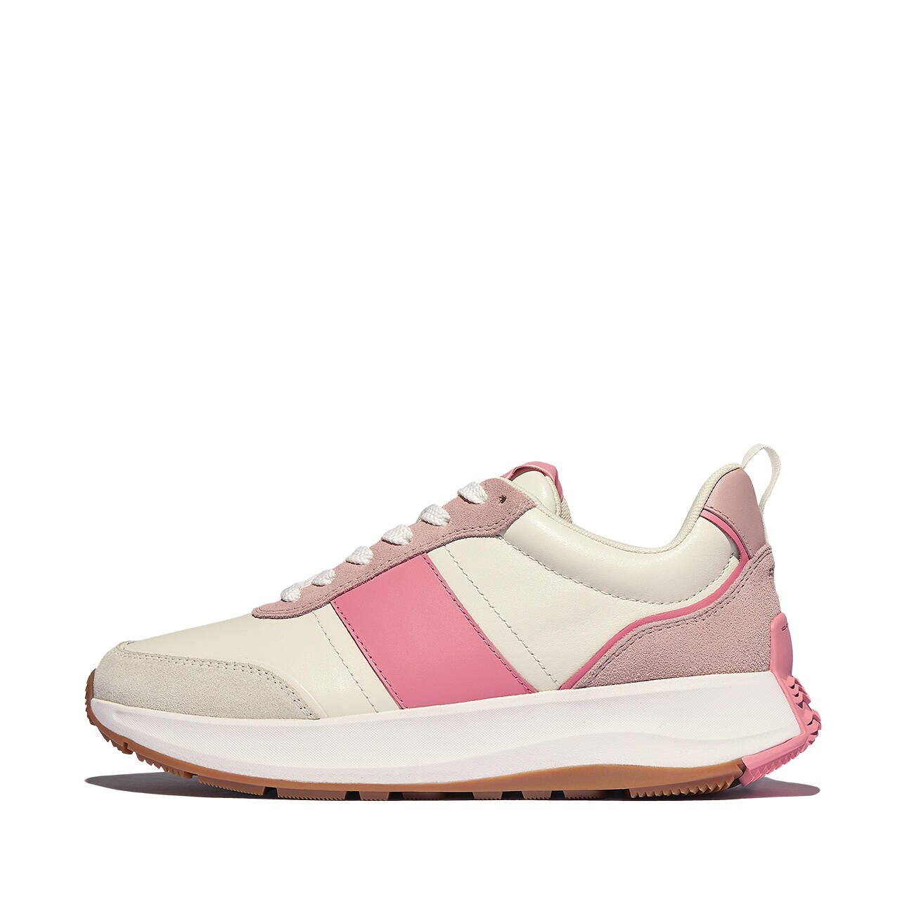 FITFLOP F-Mode Flow Sneaker - Leather & Suede Mix  CR 37 3/7