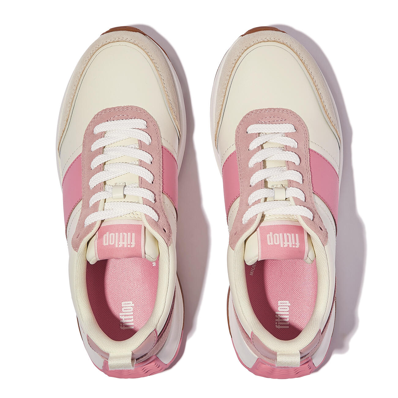 FITFLOP F-Mode Flow Sneaker - Leather & Suede Mix  CR 37 5/7