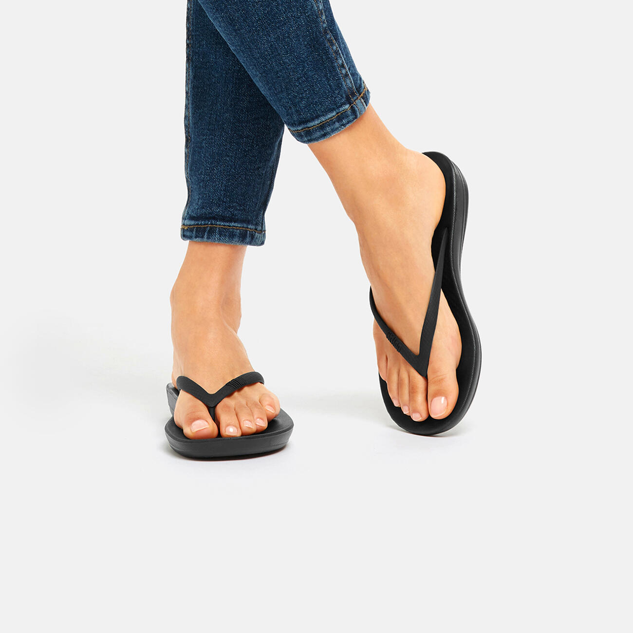 FITFLOP FitFlop Iqushion Ergonomic Flip-Flops TPU  GEHEEL ZWART 36 3/7